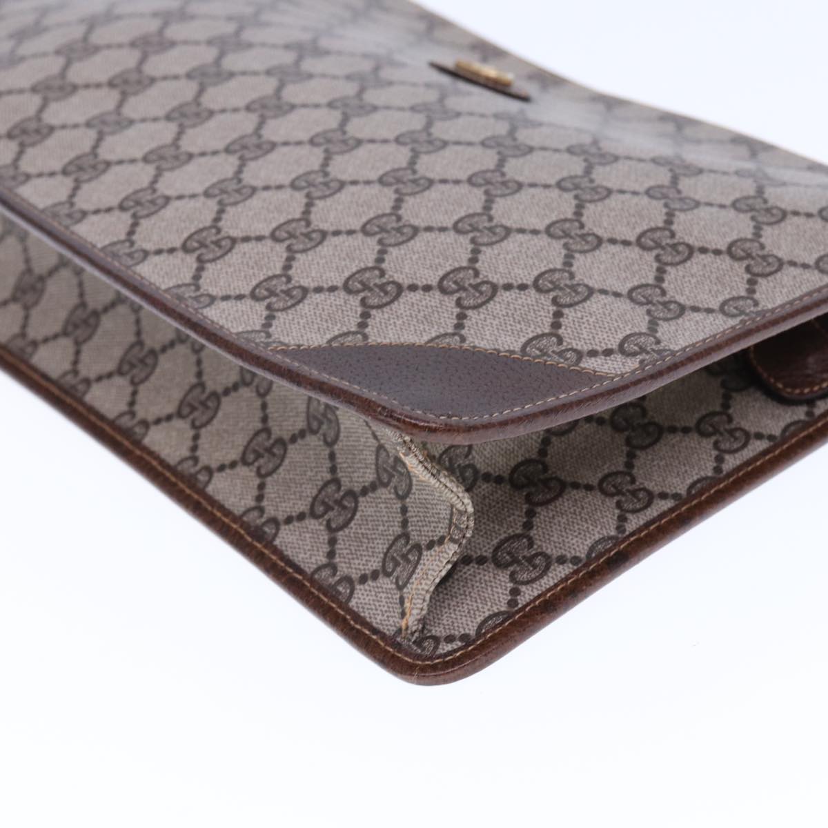 GUCCI GG Supreme Clutch Bag PVC Beige 40 01 029 77682