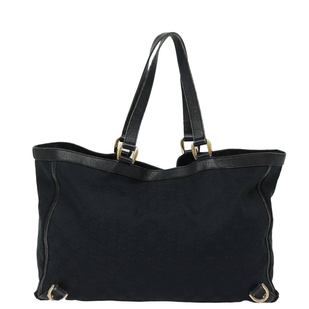 GUCCI GG Canvas Abbey Tote Bag Black 141472 77688
