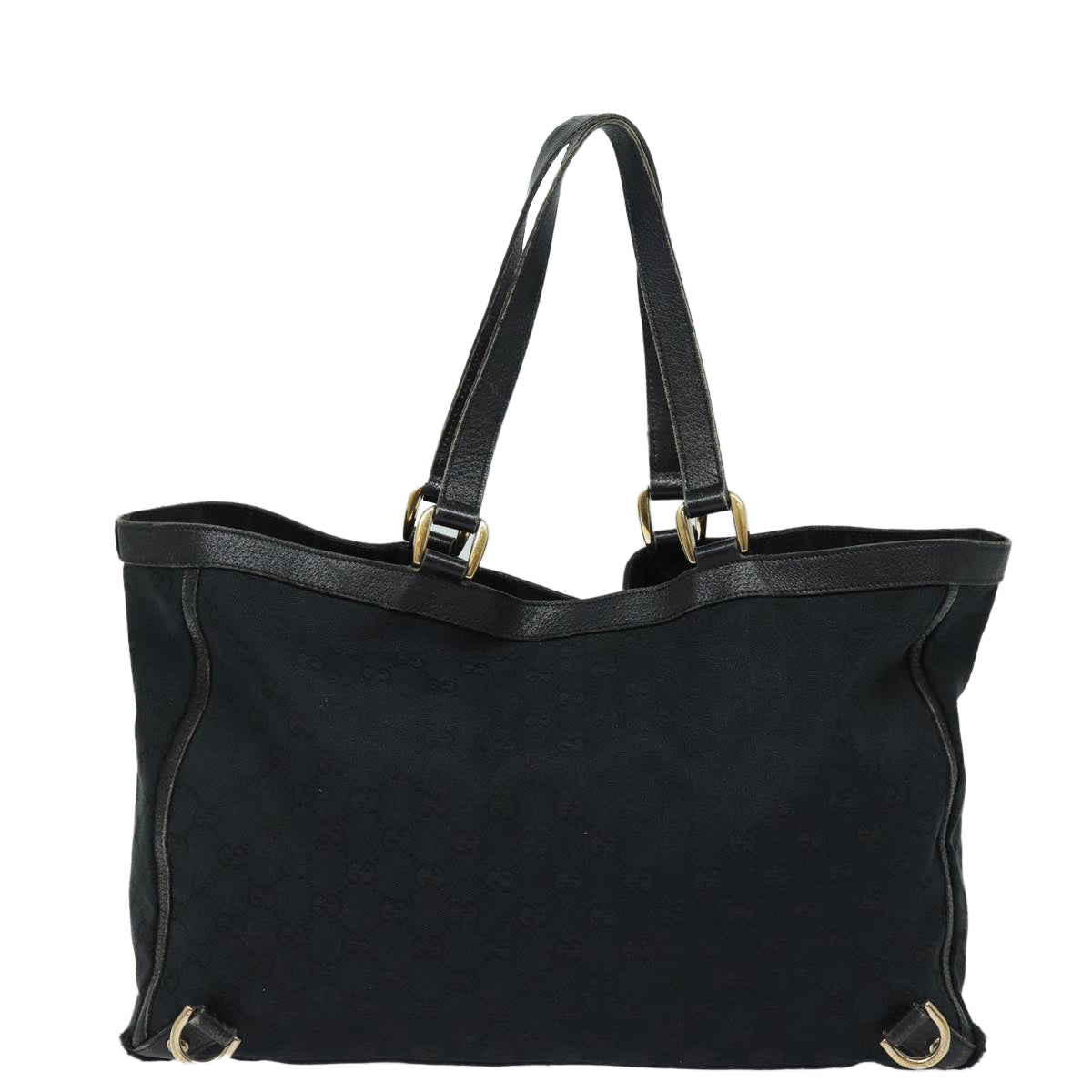 GUCCI GG Canvas Abbey Tote Bag Black 141472 77688