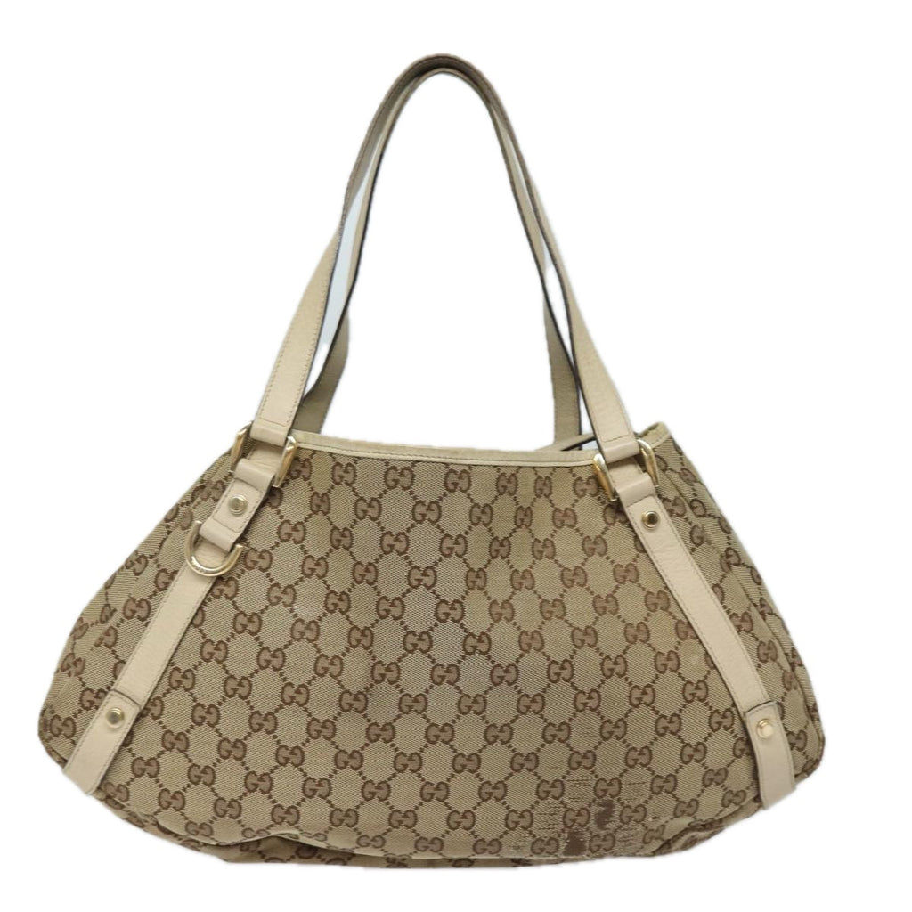 GUCCI GG Canvas Tote Bag Beige 130736 77689