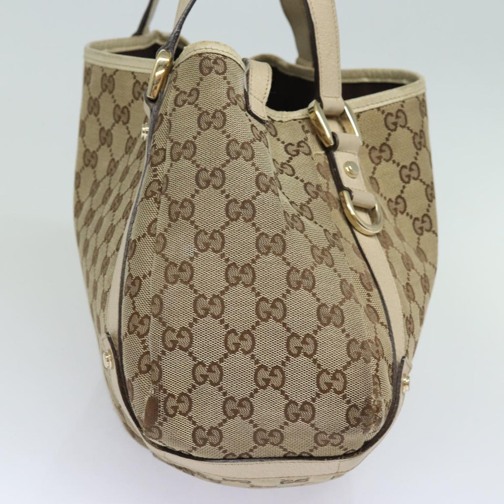 GUCCI GG Canvas Tote Bag Beige 130736 77689