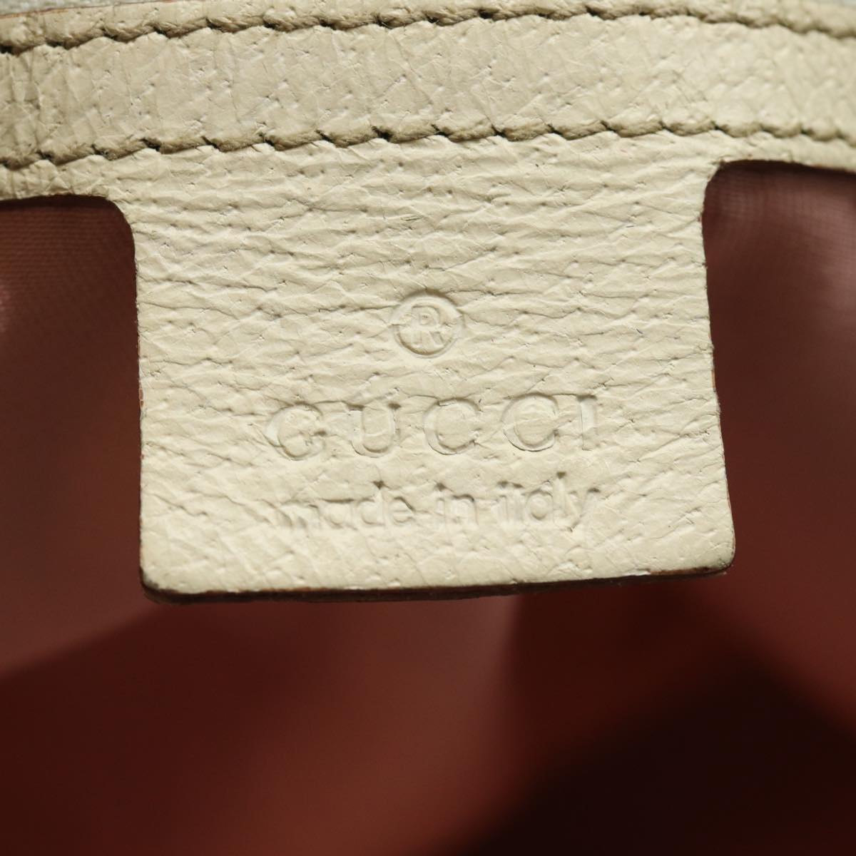 GUCCI GG Canvas Sherry Line Tote Bag Khaki Pink 139260 77690