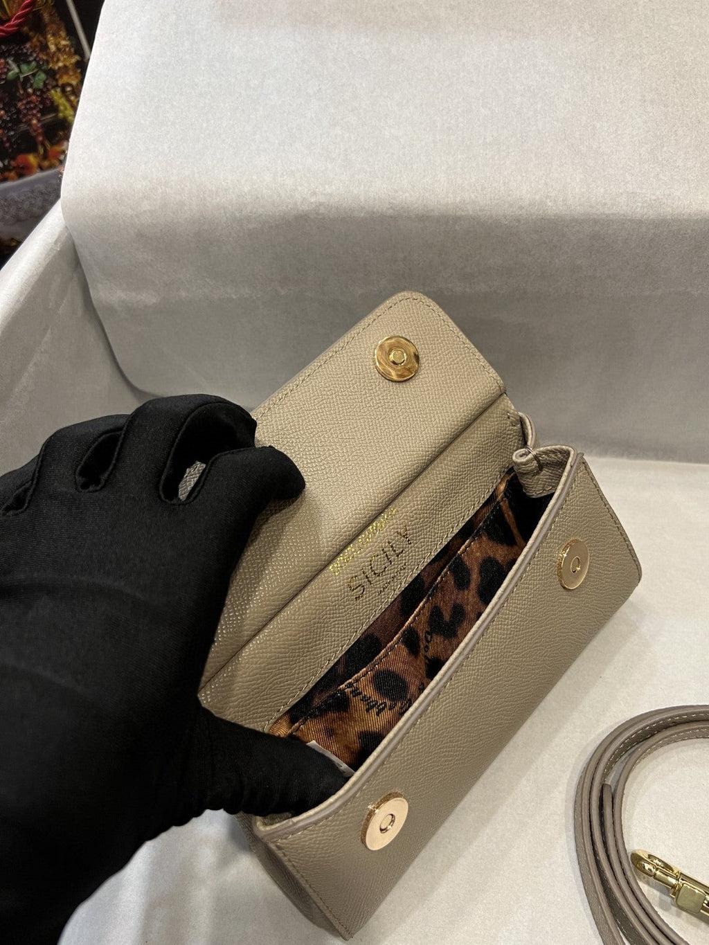 GLAMI Small Sicily Bag In Dauphine Beige For Women 7.5in/19cm GLAMI