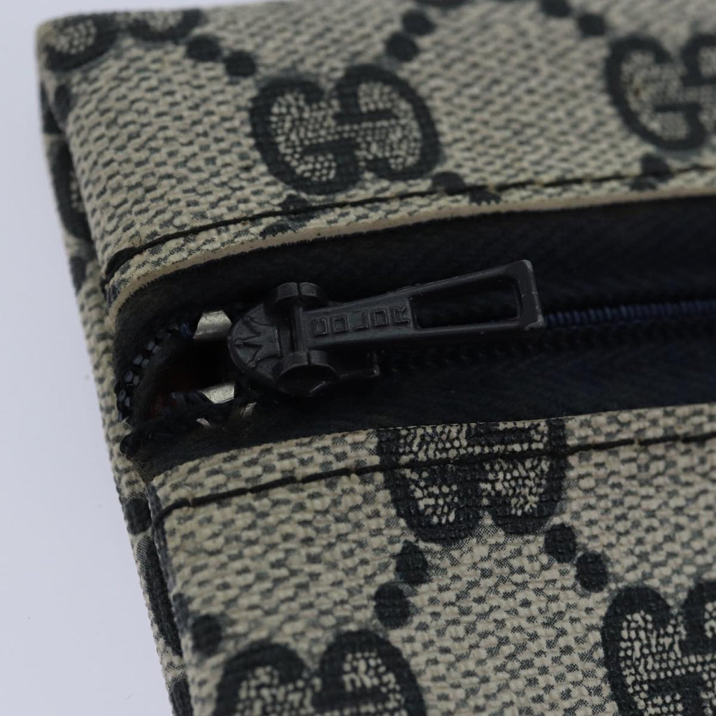 GUCCI GG Supreme Pouch PVC Leather Navy 77700