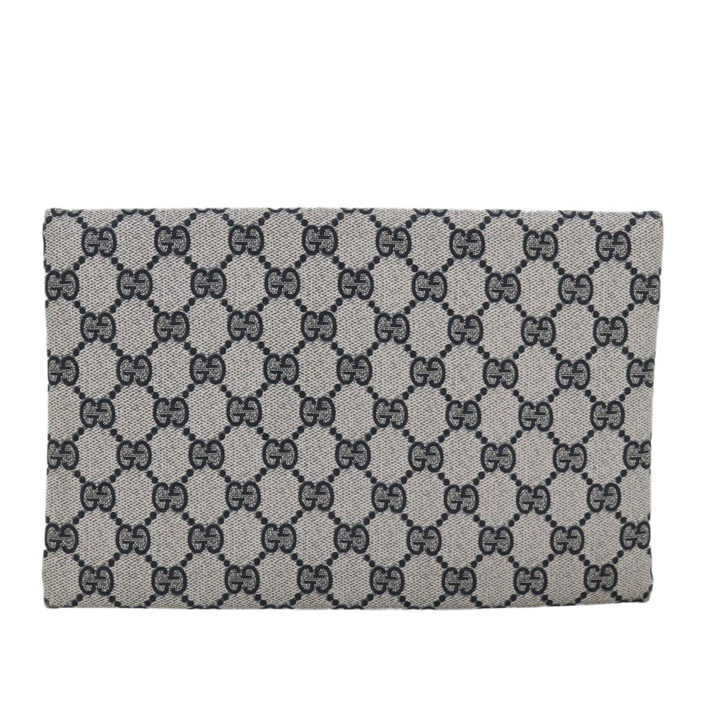 GUCCI GG Supreme Pouch PVC Leather Navy 77700