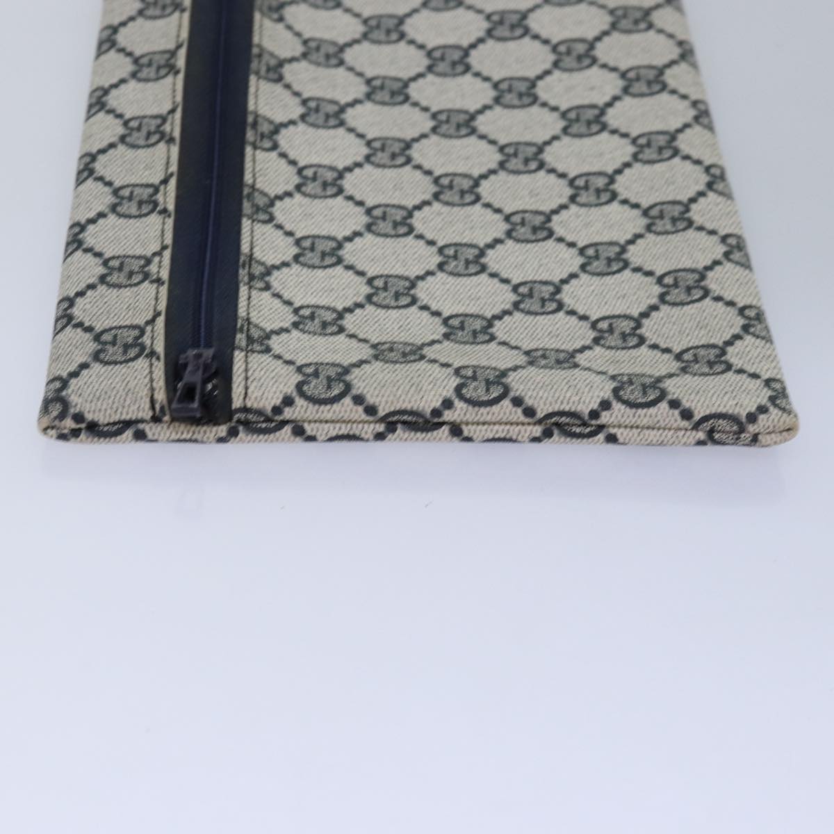 GUCCI GG Supreme Pouch PVC Leather Navy 77700