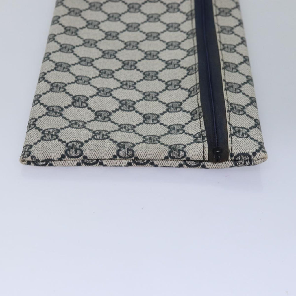 GUCCI GG Supreme Pouch PVC Leather Navy 77700