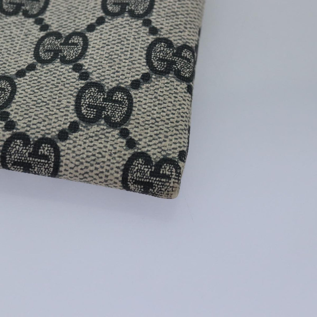 GUCCI GG Supreme Pouch PVC Leather Navy 77700