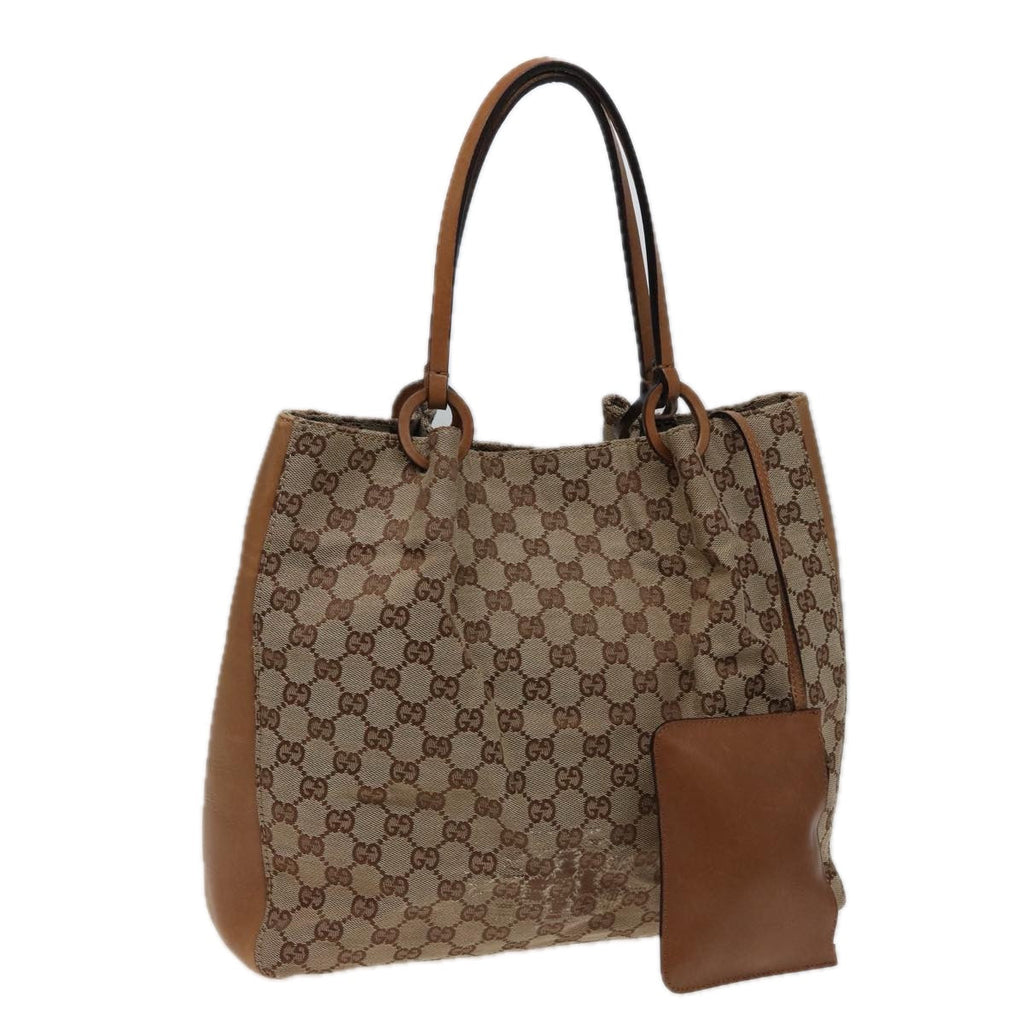 GUCCI GG Canvas Tote Bag Beige 101920 77708