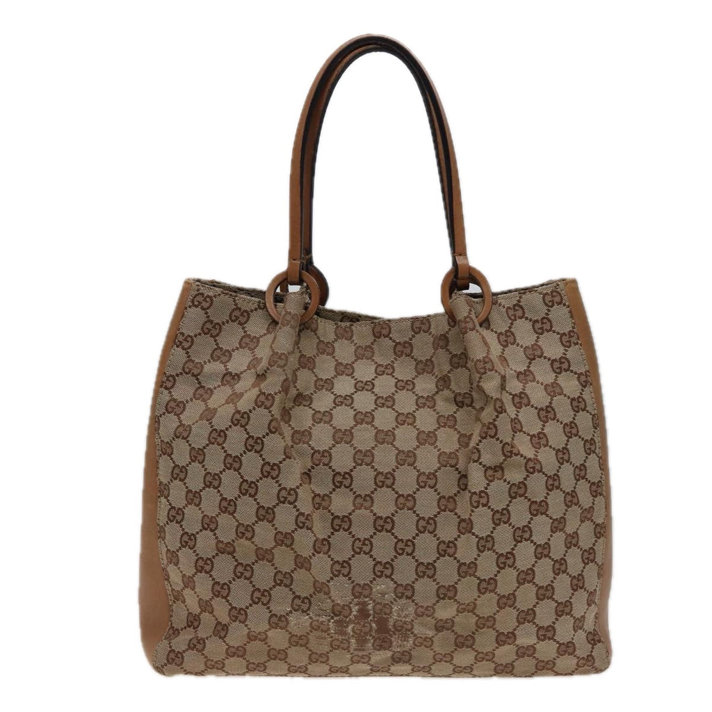 GUCCI GG Canvas Tote Bag Beige 101920 77708