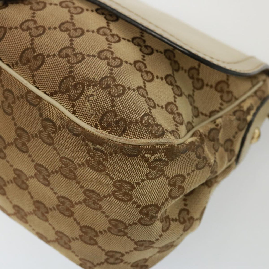 GUCCI GG Canvas Shoulder Bag Beige 308452 77733