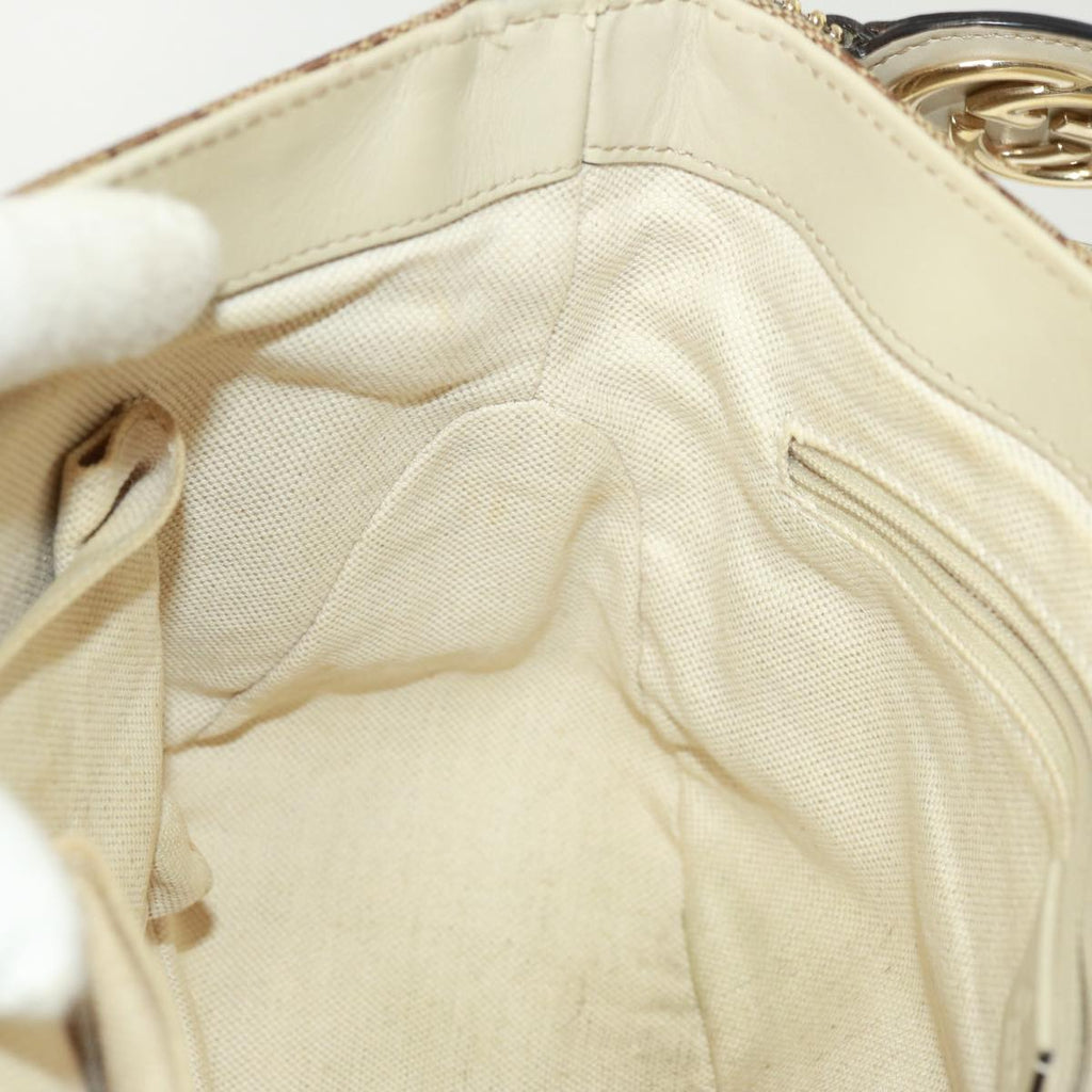 GUCCI GG Canvas Shoulder Bag Beige 308452 77733