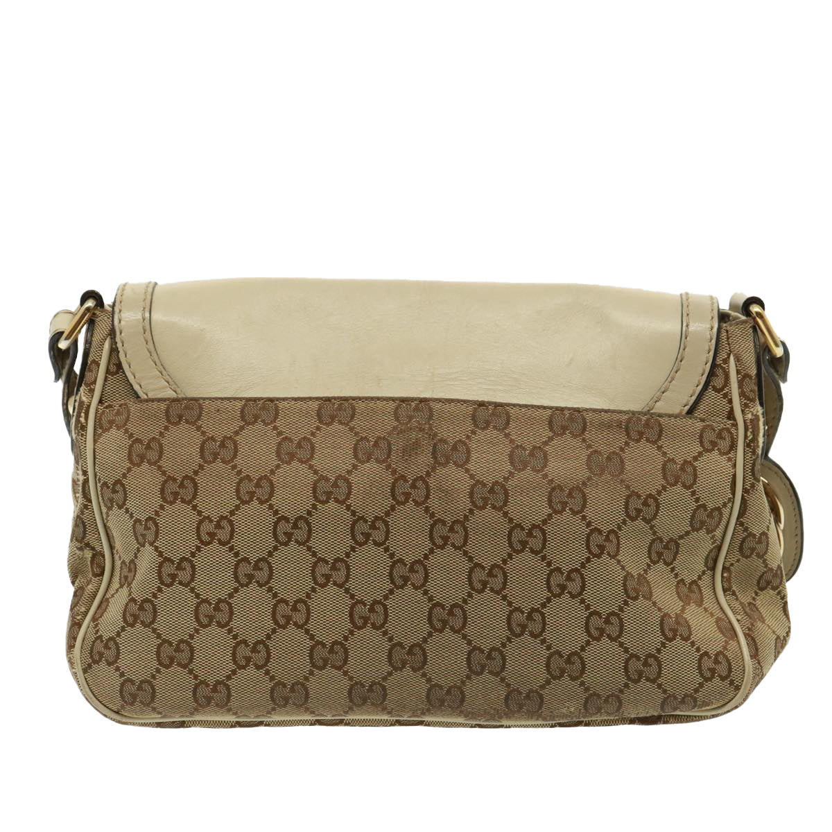 GUCCI GG Canvas Shoulder Bag Beige 308452 77733