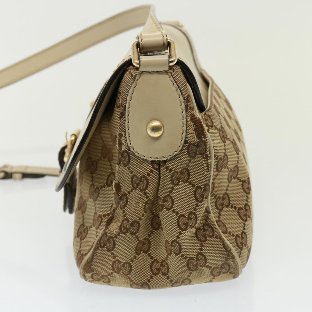 GUCCI GG Canvas Shoulder Bag Beige 308452 77733