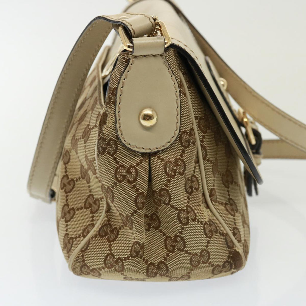 GUCCI GG Canvas Shoulder Bag Beige 308452 77733
