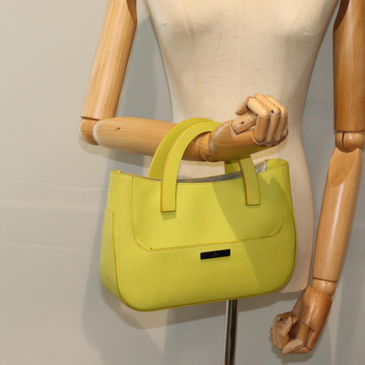 GUCCI Hand Bag Leather Outlet Yellow 002 1068 77735