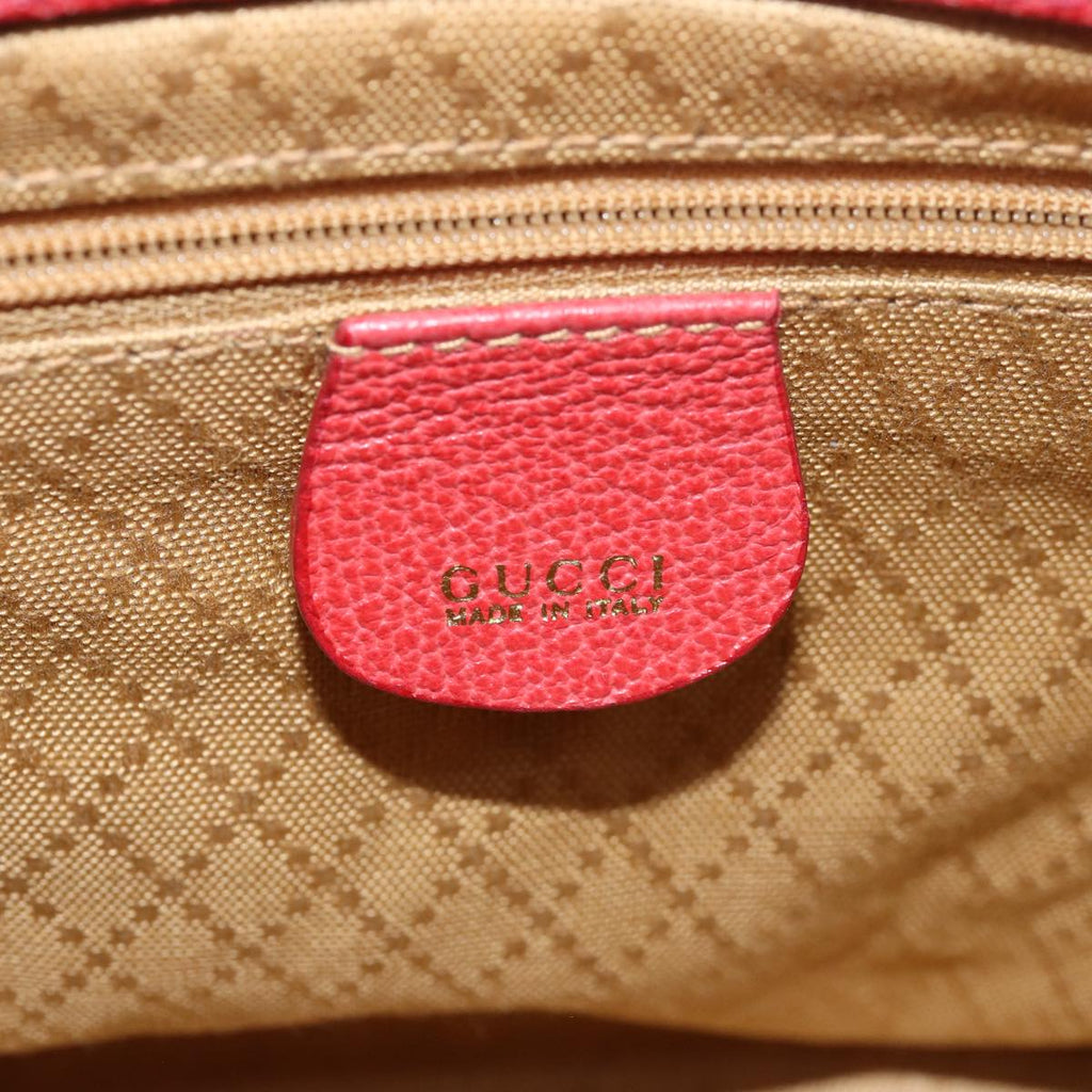 GUCCI Bamboo Hand Bag Red 002 123 0260 77760
