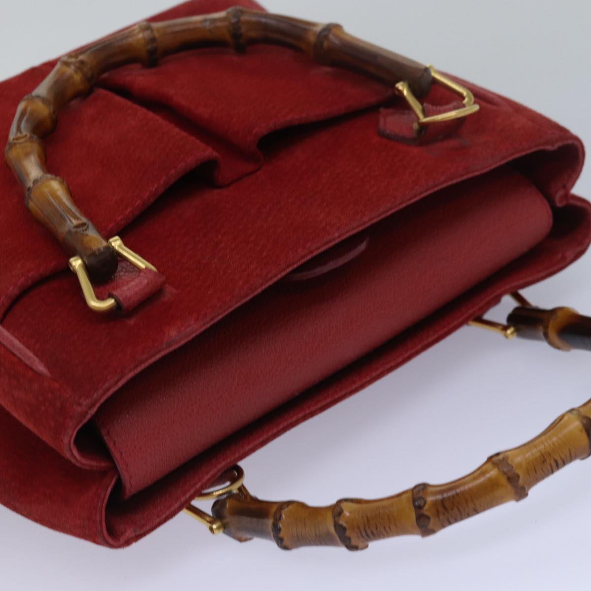 GUCCI Bamboo Hand Bag Red 002 123 0260 77760