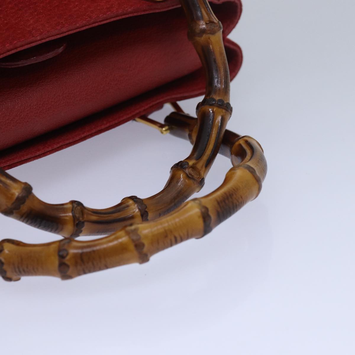 GUCCI Bamboo Hand Bag Red 002 123 0260 77760
