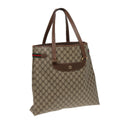 GUCCI GG Supreme Web Sherry Line Tote Bag PVC Beige Red 39 02 091 77790