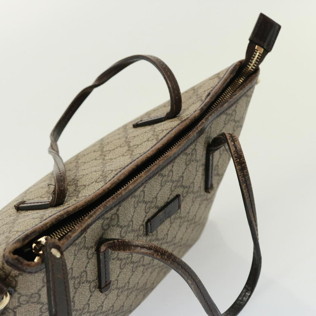 GUCCI GG Supreme Hand Bag PVC 2way Beige 353440 77792