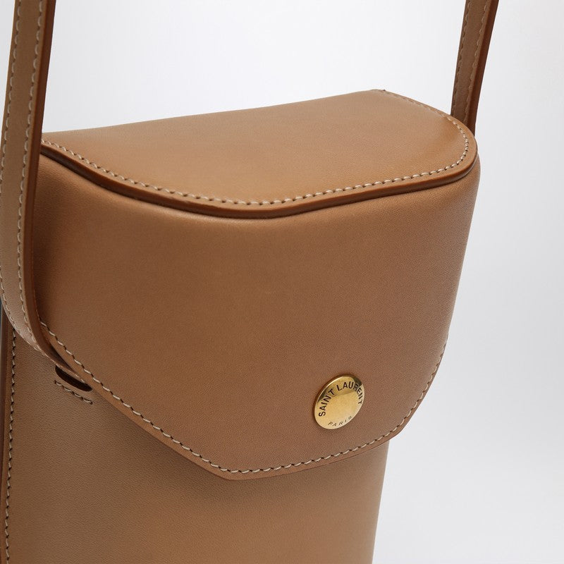 Saint Laurent Brown Leather Mini Bag Men
