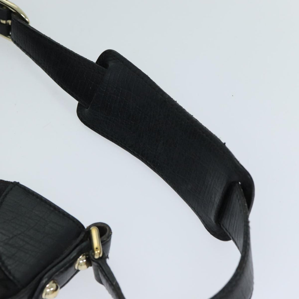 GUCCI GG Supreme Horsebit Shoulder Bag PVC Leather Black 137388 77823