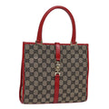 GUCCI GG Canvas Jackie Hand Bag Red Beige 002 1065 3444 77824