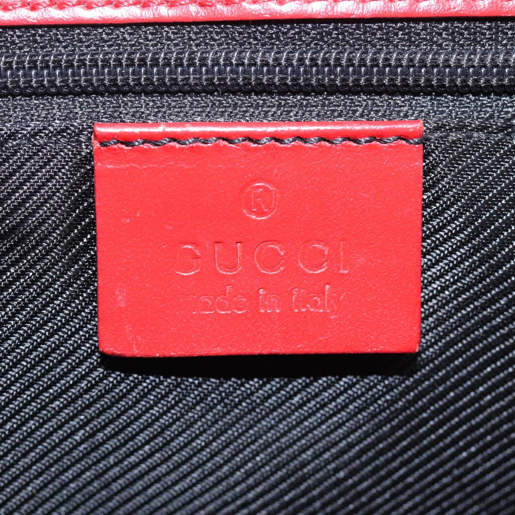 GUCCI GG Canvas Jackie Hand Bag Red Beige 002 1065 3444 77824