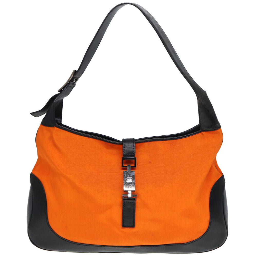 GUCCI Jackie Shoulder Bag Canvas Outlet Orange 77825