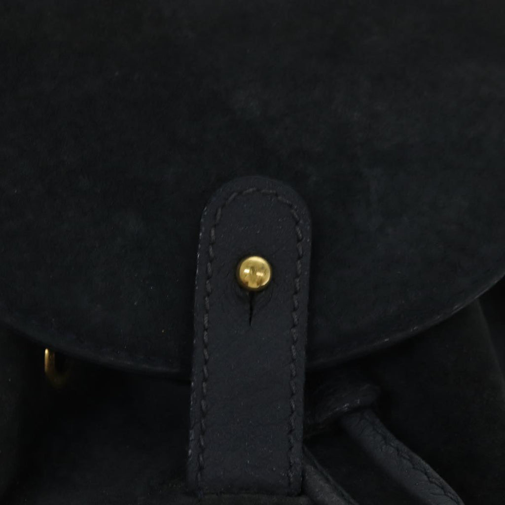 GUCCI Bamboo Shoulder Bag Suede Black 003 1705 0030 77826