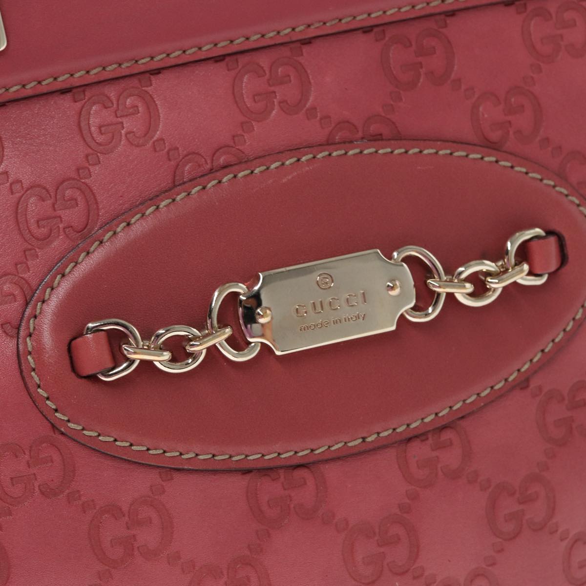 GUCCI GG Canvas Guccissima Hand Bag Pink 145994 77827