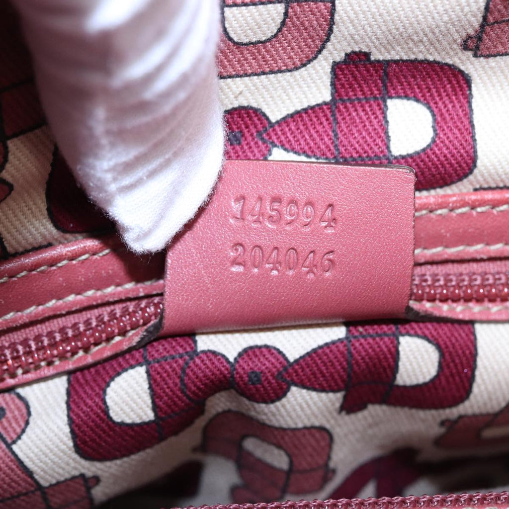 GUCCI GG Canvas Guccissima Hand Bag Pink 145994 77827