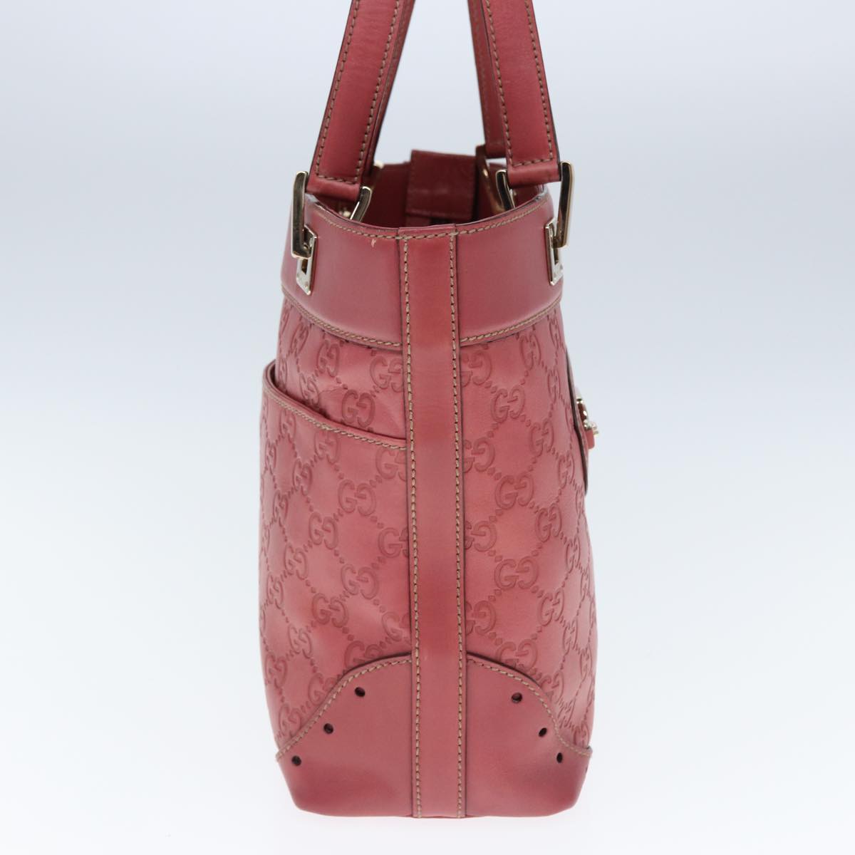 GUCCI GG Canvas Guccissima Hand Bag Pink 145994 77827