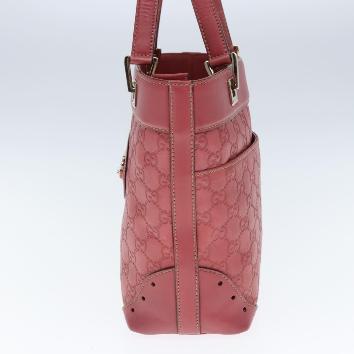 GUCCI GG Canvas Guccissima Hand Bag Pink 145994 77827