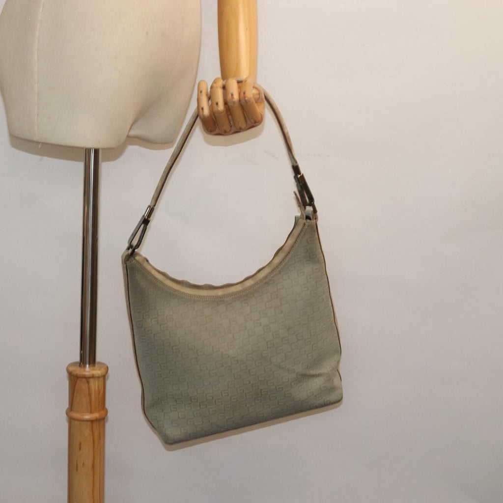 GUCCI Shoulder Bag Suede Beige 28335 77828