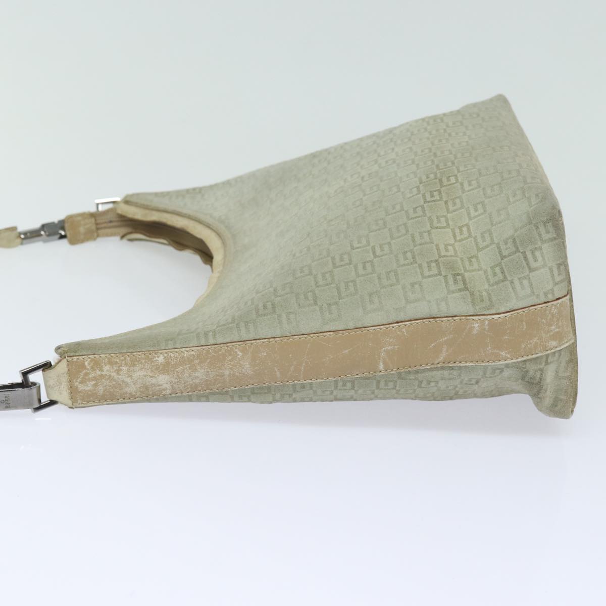 GUCCI Shoulder Bag Suede Beige 28335 77828
