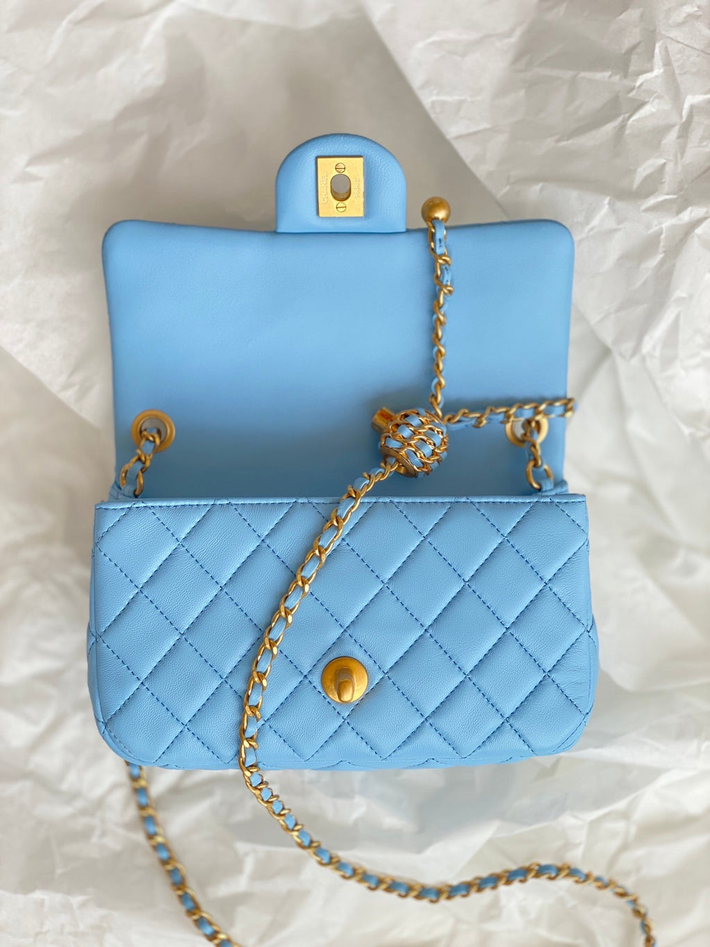 CHLMini Flap Bag Blue For Women, Women’s Bags 7.9in/20cm
