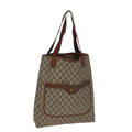 GUCCI GG Supreme Web Sherry Line Tote Bag PVC Beige Red 378 02 003 77830