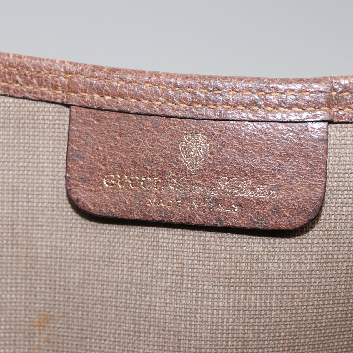 GUCCI GG Supreme Web Sherry Line Tote Bag PVC Beige Red 378 02 003 77830