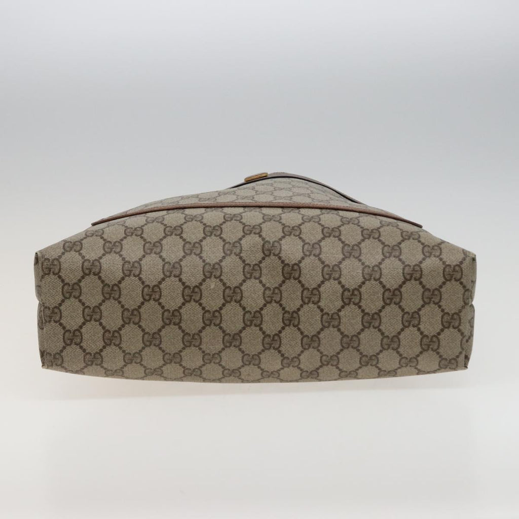 GUCCI GG Supreme Web Sherry Line Tote Bag PVC Beige Red 378 02 003 77830