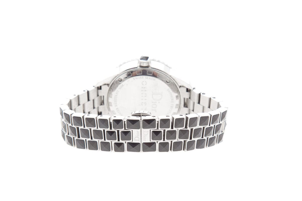 Dior Black & Silver Sapphire & Diamond Ladies Watch Set