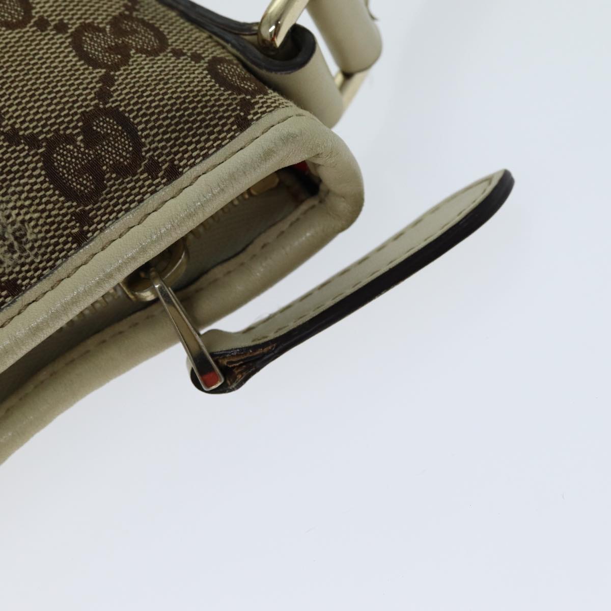 GUCCI GG Canvas Shoulder Bag Beige 77937