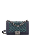 CHANEL Boy Flap Bag Woven Calfskin Old Medium
