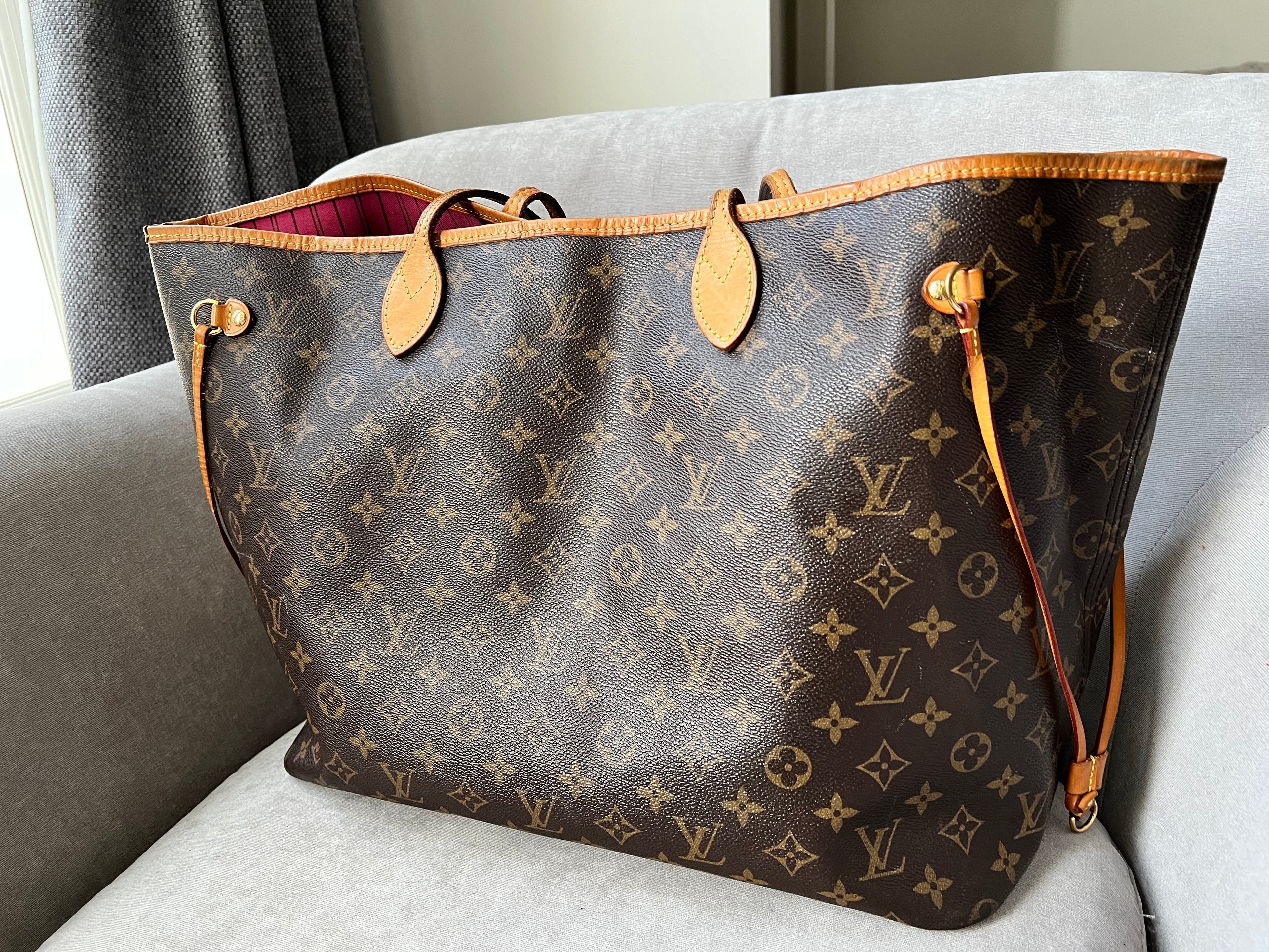 Louis Vuitton Neverfull GM Monogram Pivoine Interior (RRP £1,460)