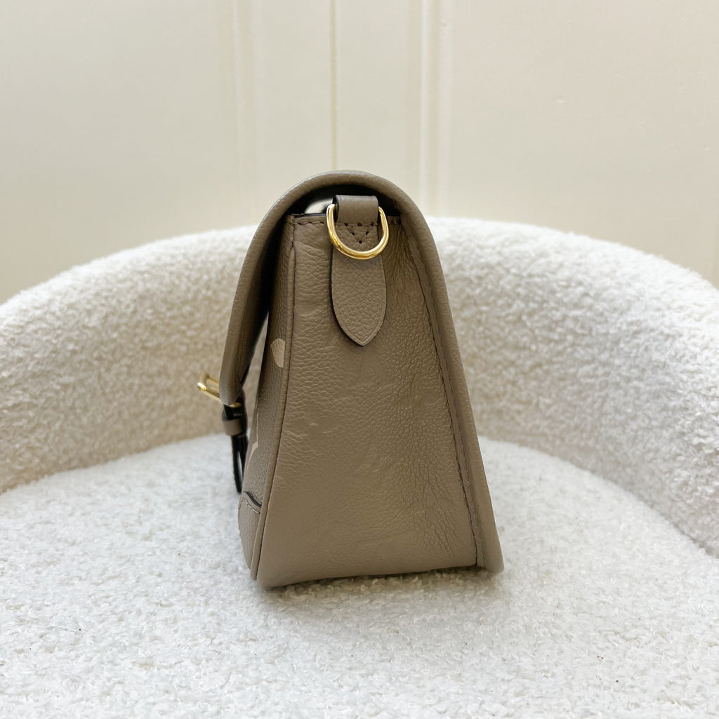 LV Diane PM in Tourterelle (Grey) / Creme Giant Monogram Empreinte Leather and GHW