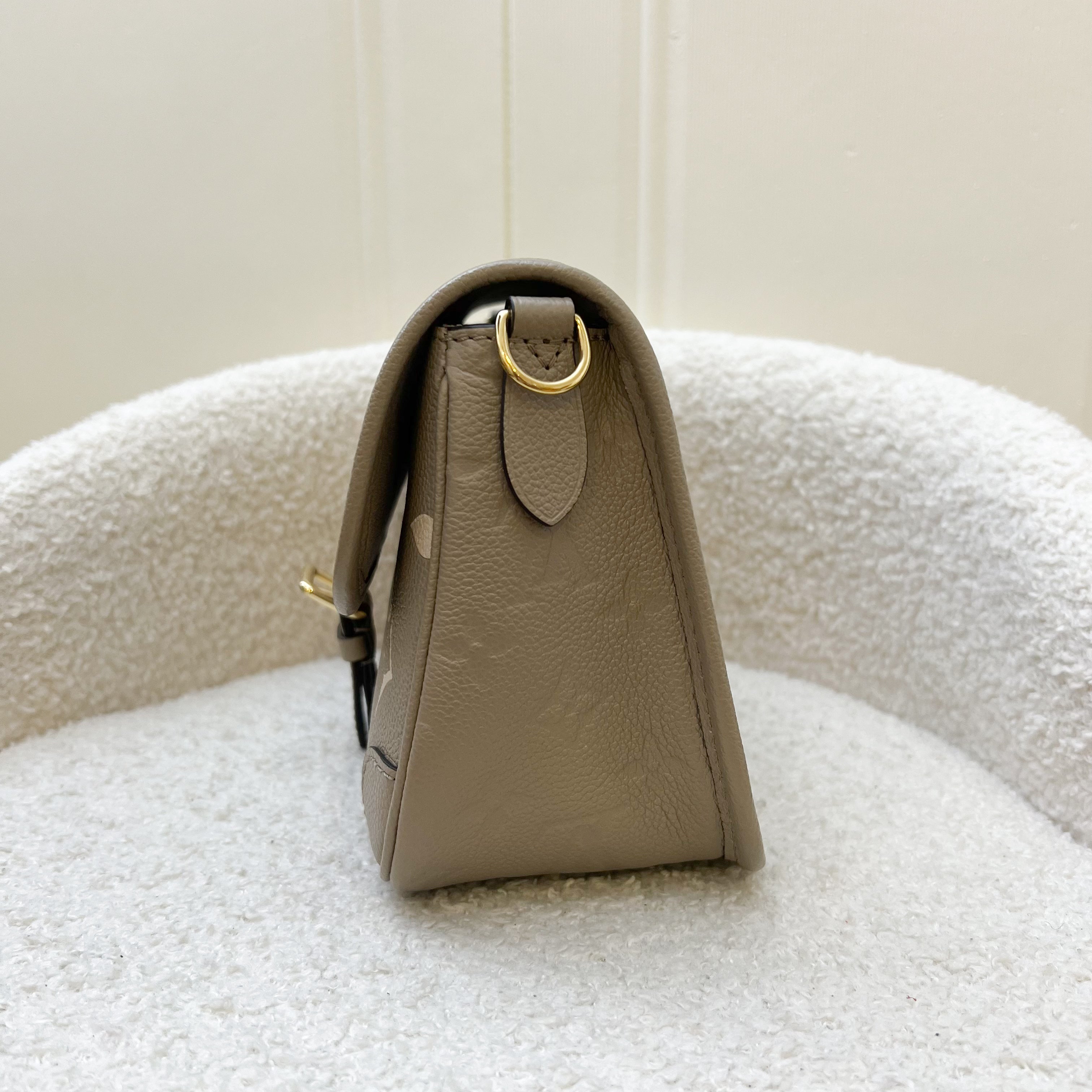LV Diane PM in Tourterelle (Grey) / Creme Giant Monogram Empreinte Leather and GHW