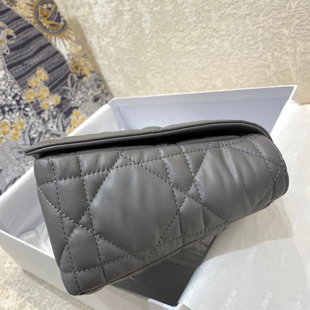 GLAMI Large Caro Bag Grey Padded Macrocannage, Dark Grey, For Women WomenÃ¢â‚¬â„¢s Handbags, Crossbody Bags, 28cm CD