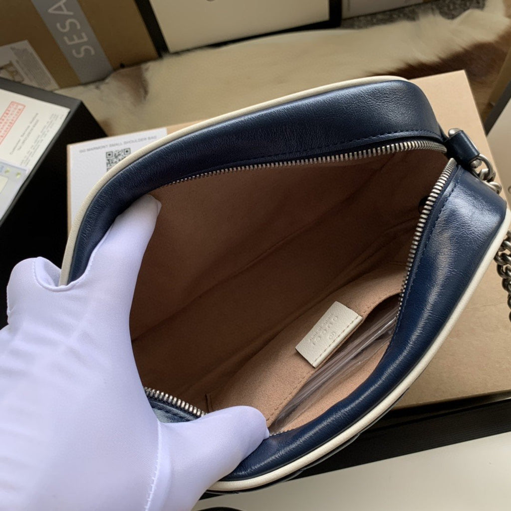 Glami Marmont MatelassÃƒÂ© Shoulder Bag Blue For Women 9.5in/24cm Glami