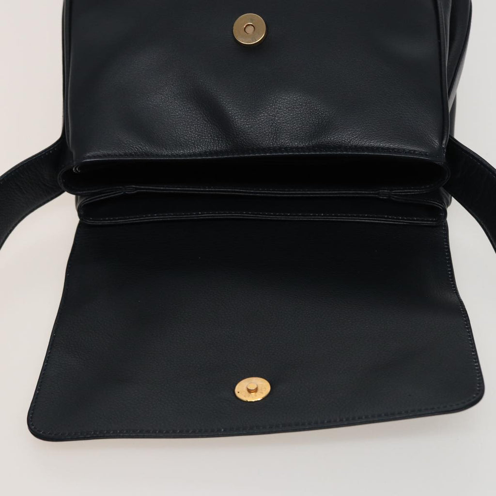 GUCCI Bamboo Shoulder Bag Leather Black 001 14 1571 78084